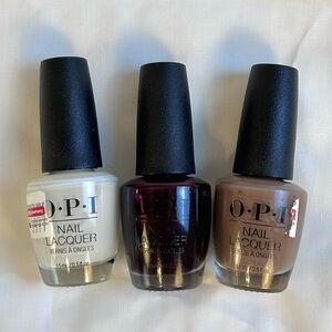 New Bundle of 3 OPI Nail Polishes White Wine Taupe
